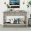 TREXM Classic Retro Style Console Table with Three Top Drawers and Open Style Bottom Shelf, Easy assembly (Gray Wash) WF199599AAE