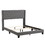 Upholstered Platform Bed with Classic Headboard, Box Spring Needed, Gray Linen Fabric, Queen Size WF280786AAE
