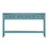 TREXM Rustic Entryway Console Table, 60" Long Sofa Table with two Different Size Drawers and Bottom Shelf for Storage (Turquoise Green) WF281290AAC