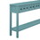 TREXM Rustic Entryway Console Table, 60" Long Sofa Table with two Different Size Drawers and Bottom Shelf for Storage (Turquoise Green) WF281290AAC