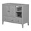 Grey + Solid Wood + 36" Cabinet Only