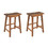 TOPMAX Farmhouse Rustic 2-piece Counter Height Wood Kitchen Dining Stools for Small Places, Walnut WF285473AAD