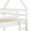 Twin over Twin Low Bunk Bed, House Bed with Ladder, White WF285733AAK