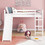 Loft Bed with Slide, Multifunctional Design, Full (White) WF286242AAK