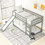 Twin over Twin Bunk Bed with Convertible Slide and Ladder, Gray WF286601AAE