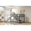 Twin over Twin Bunk Bed with Convertible Slide and Ladder, Gray WF286601AAE