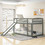 Twin over Twin Bunk Bed with Convertible Slide and Ladder, Gray WF286601AAE