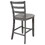 TREXM Set of 4 Wooden Counter Height Dining Chair with Padded Chairs, Gray WF289107AAE