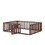 Full Size Wood Daybed Frame with Fence, Walnut WF289662AAL