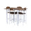 TOPMAX Farmhouse 5-piece Counter Height Drop Leaf Dining Table Set with Dining Chairs for 4,White Frame+ Rustic Brown Tabletop WF290233AAK