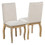 TREXM Set of 4 Dining chairs Wood Upholstered Fabirc Dining Room Chairs with Nailhead (Natural Wood Wash) WF291264AAE