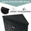 Black Triangle Bathroom Storage Cabinet with Adjustable Shelves, Freestanding Floor Cabinet for Home Kitchen WF291467AAB