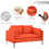 56" Modern Style Sofa Linen Fabric Loveseat Small Love Seats Couch for Small Spaces,Living Room,Apartment WF292373AAG