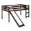 Loft Bed with Slide, Multifunctional Design, Twin (Espresso) WF292715AAP