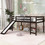 Loft Bed with Slide, Multifunctional Design, Twin (Espresso) WF292715AAP