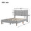 Upholstered Platform Bed Frame with Vertical Channel Tufted Headboard, No Box Spring Needed, Full,Gray WF293448AAG