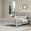 Country Gray Solid Platform Bed with Oak Top, Queen WF294587AAG