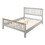 Country Gray Solid Platform Bed with Oak Top, Queen WF294587AAG