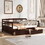 Full Size Daybed Wood Bed with Two Drawers,Espresso WF295132AAP
