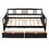 Full Size Daybed Wood Bed with Two Drawers,Espresso WF295132AAP