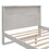 Platform Bed with Storage Headboard,Sockets and USB Ports,Full Size Platform Bed,Antique White WF295302AAW