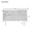 TREXM Modern Simple & Luxury Style Sideboard Particle Board & MDF Board Cabinet with Gold Metal Legs & Handles, Adjustable Shelves for Living Room, Dining Room (White) WF295369AAK