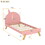 Wooden Cute Bed with Unicorn Shape Headboard,Twin Size Platform Bed,Pink WF295686AAH