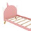 Wooden Cute Bed with Unicorn Shape Headboard,Twin Size Platform Bed,Pink WF295686AAH