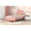 Wooden Cute Bed with Unicorn Shape Headboard,Twin Size Platform Bed,Pink WF295686AAH