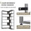 Silver+Grey 7-Tier Bookcase Home Office Bookshelf, L-Shaped Corner Bookcase with Metal Frame, Industrial Style Shelf with Open Storage, MDF Board WF296291AAD
