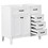 36" Bathroom Vanity without Sink, Cabinet Base Only, Bathroom Cabinet with Drawers, Solid Frame and MDF Board, White WF296707AAK
