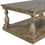 U_STYLE Rustic Floor Shelf Coffee Table with Storage,Solid Pine Wood WF297766AAD
