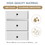 White Tall Bathroom Cabinet, Freestanding Storage Cabinet with 3 Drawers and Adjustable Shelf, MDF Board with Painted Finish WF298152AAK