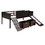 Twin Size Loft Bed Wood Bed with Two Storage Boxes - Espresso WF299308AAP