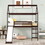 Twin Loft Bed with Slide, House Bed with Slide,Gray WF299309AAP
