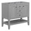 36" Bathroom Vanity without Sink, Cabinet Base Only, Two Cabinets and Drawers, Open Shelf, Solid Wood Frame, Grey WF299657AAE