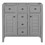 36" Bathroom Vanity without Sink, Cabinet Base Only, Two Cabinets and Five Drawers, Solid Wood Frame, Grey WF299664AAE