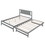 Full Size Platform Bed with Adjustable Trundle,Gray WF299727AAE