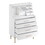 Vanity Makeup Table with Mirror and Retractable Table, Storage Dresser for Bedroom with 7 Drawers and Hidden Storage,White WF299744AAK