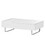 ON-TREND Multi-functional Coffee Table with Lifted Tabletop, Contemporary Cocktail Table with Metal Frame Legs, High-gloss Surface Dining Table for Living Room, White WF299854AAK