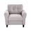 35" Modern Living Room Armchair Linen Upholstered Couch Furniture for Home or Office,Light Grey,(1-Seat) WF300330AAR