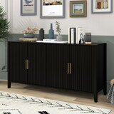 U-Style Accent Storage Cabinet Sideboard Wooden Cabinet with Metal Handles for Hallway, Entryway, Living Room, Bedroom
