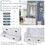 ON-TREND Vintage Style 38.5" Wide Hallway Coat Rack with 5 Metal Hooks and 2 Large Drawers Hall Tree, Metal drawer Handles Entryway Bench Coat Hanger, White WF300887AAK