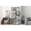 6 Tiers Home Office Bookcase Open Bookshelf with Black Metal Frame Storage Large Bookshelf Furniture, White WF301071AAK