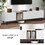 Modern TV Stand for 80" TV with 3 Doors, Media Console Table, Entertainment Center with Large Storage Cabinet for Living Room, Bedroom WF302939AAK