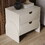Retro Style Rubber Wood Venner Two-Drawer Bed Side Table Nightstand End Table for Living Room, Children's Room, Adult Room, Antique White WF303667AAK