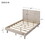 Modern Concise Style Solid Wood Grain Platform Bed Frame, Full, Stone Gray WF304319AAE
