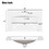 30" Single Bathroom Basin Sink, Vanity Top Only, 3-Faucet Holes, Resin WF305076AAK