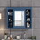 35" x 28" Royal Blue Wall Mounted Bathroom Storage Cabinet, Modern Bathroom Wall Cabinet with Mirror, Mirror Cabinet with 6 Open Shelves (Not Include Bathroom Vanity) WF305081AAC