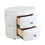 Elegant PU Nightstand with 2 Drawers and Crystal Handle,Fully assembled Except Legs&Handles,Storage Bedside Table - White WF305130AAK